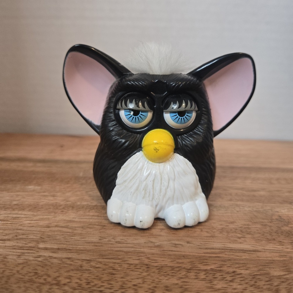 Vintage 1998‎ McDonald's McFurby Series 1 Black With White Hair #1